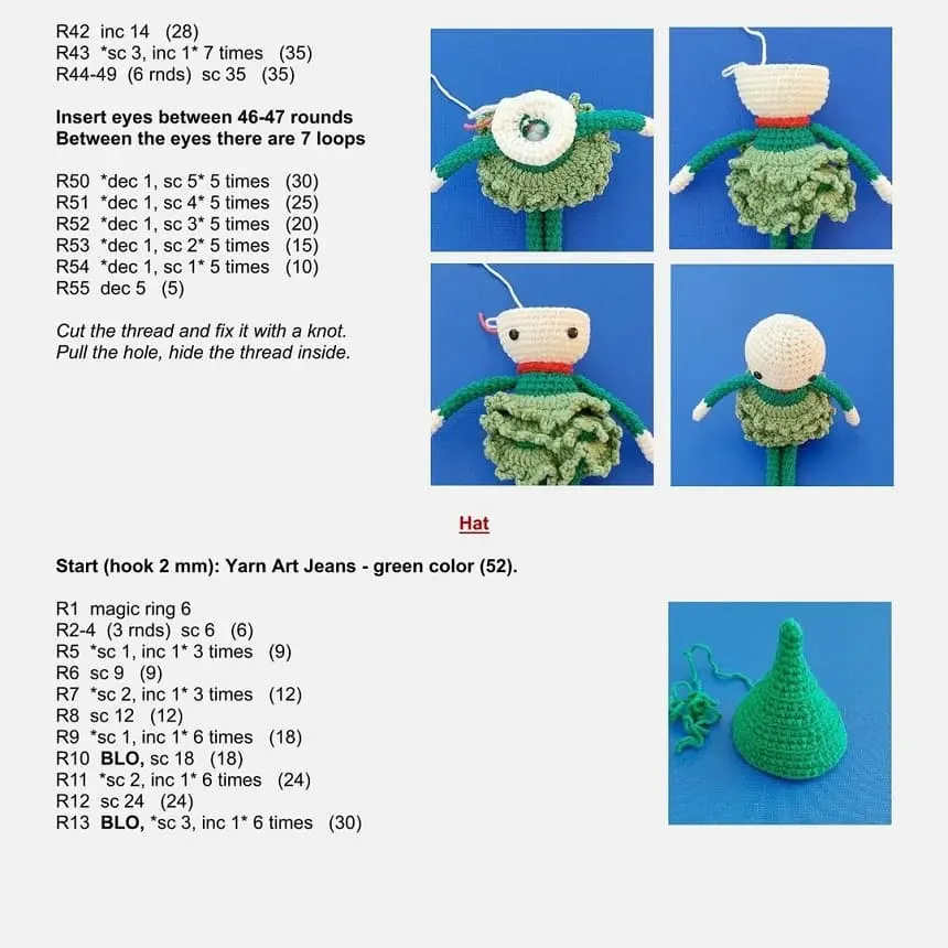 Crochet Christmas tree doll pattern 4 Crochet Christmas tree doll pattern
