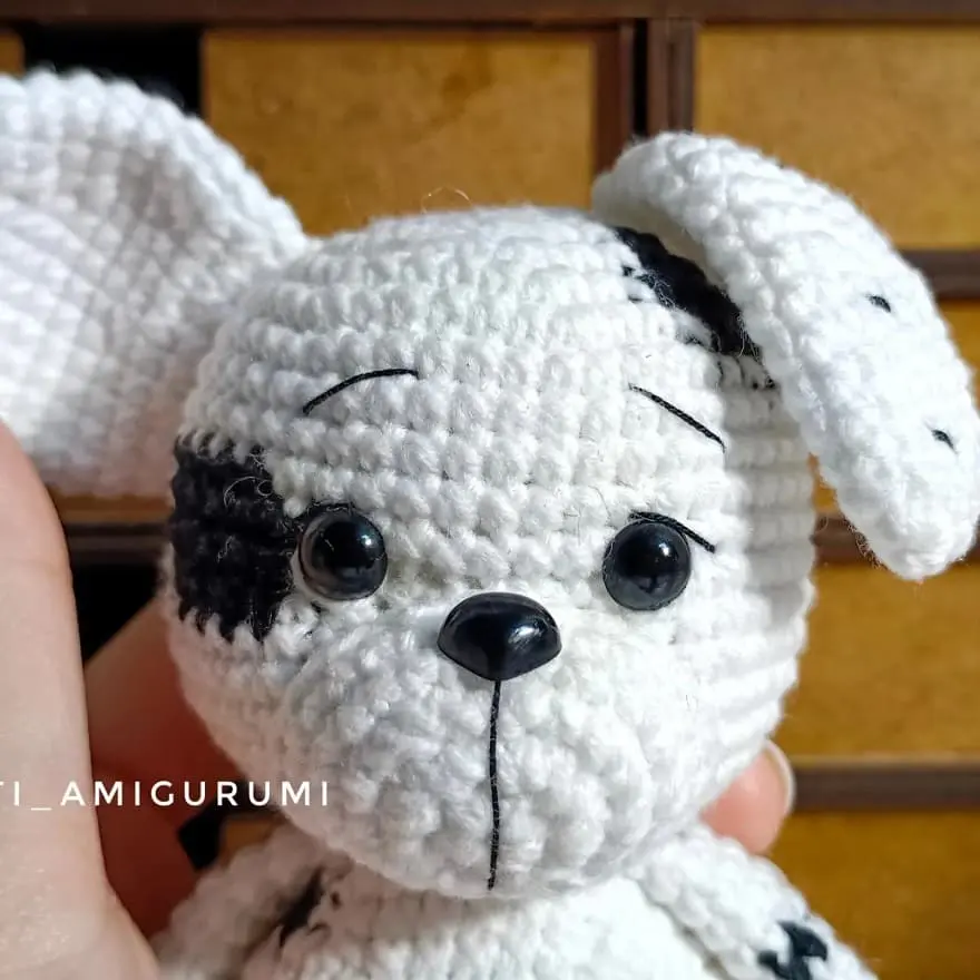 Crochet Dalmatian dog