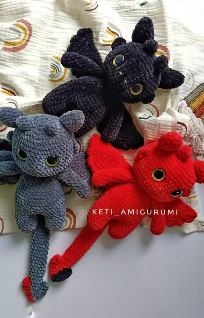 Amigurumi Toothless dragon Amigurumi Toothless dragon