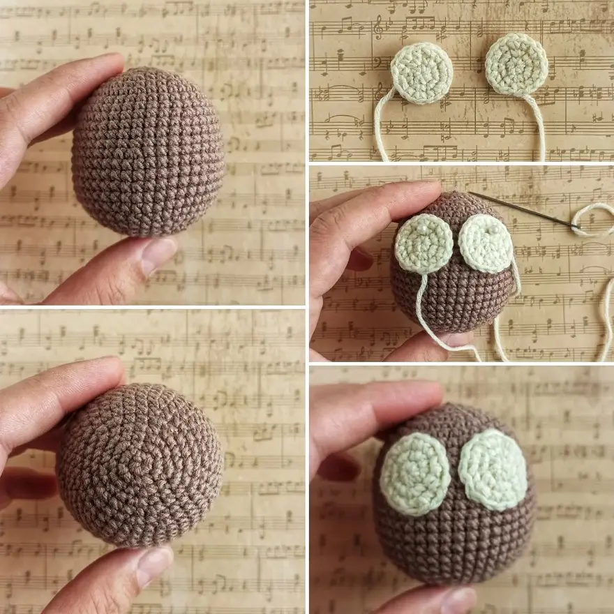 Crochet owl tutorial: eyes Crochet owl tutorial eyes