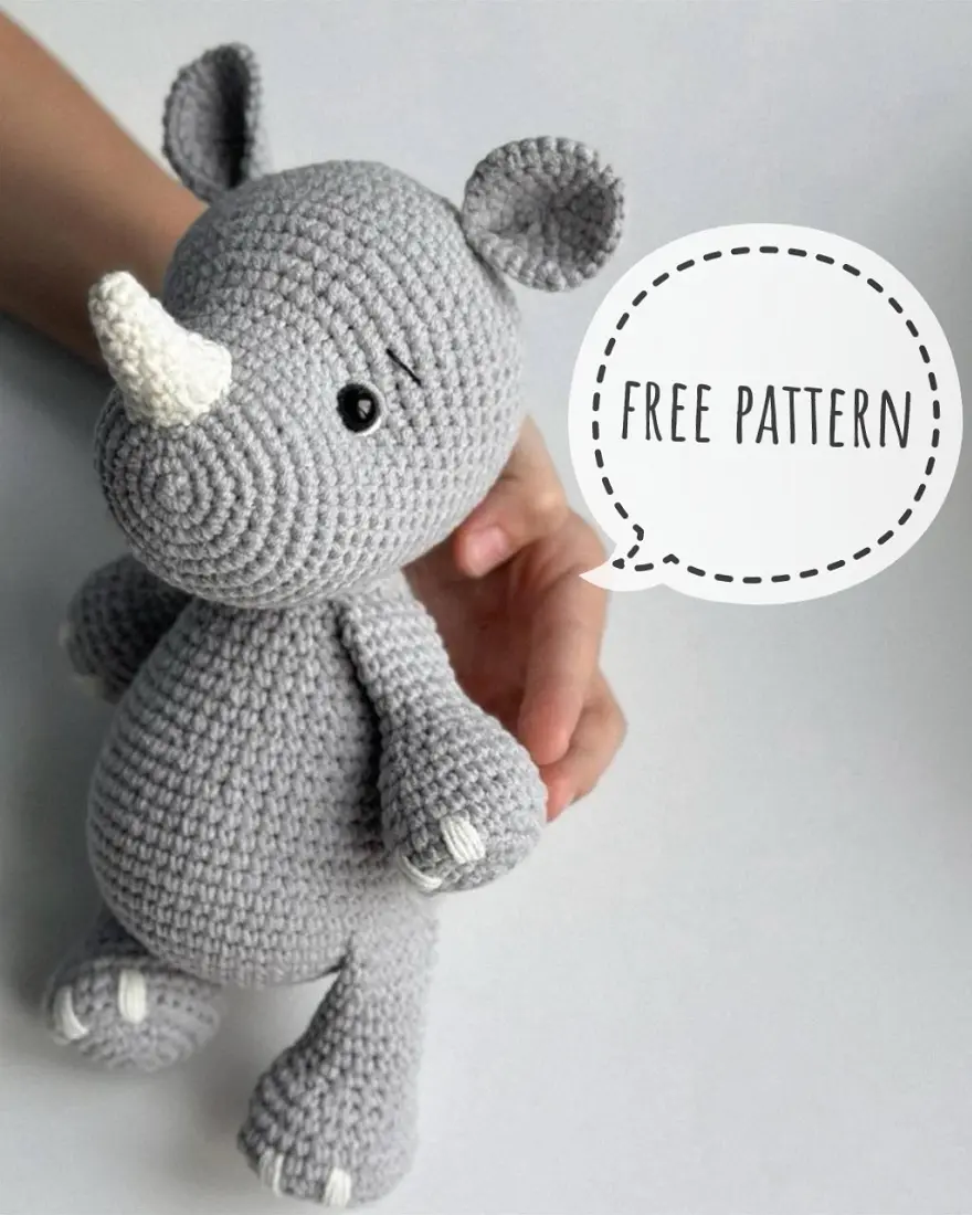 Amigurumi rhino free pattern