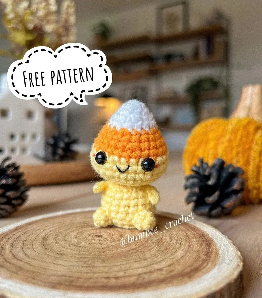 Mini Candy Corn man amigurumi