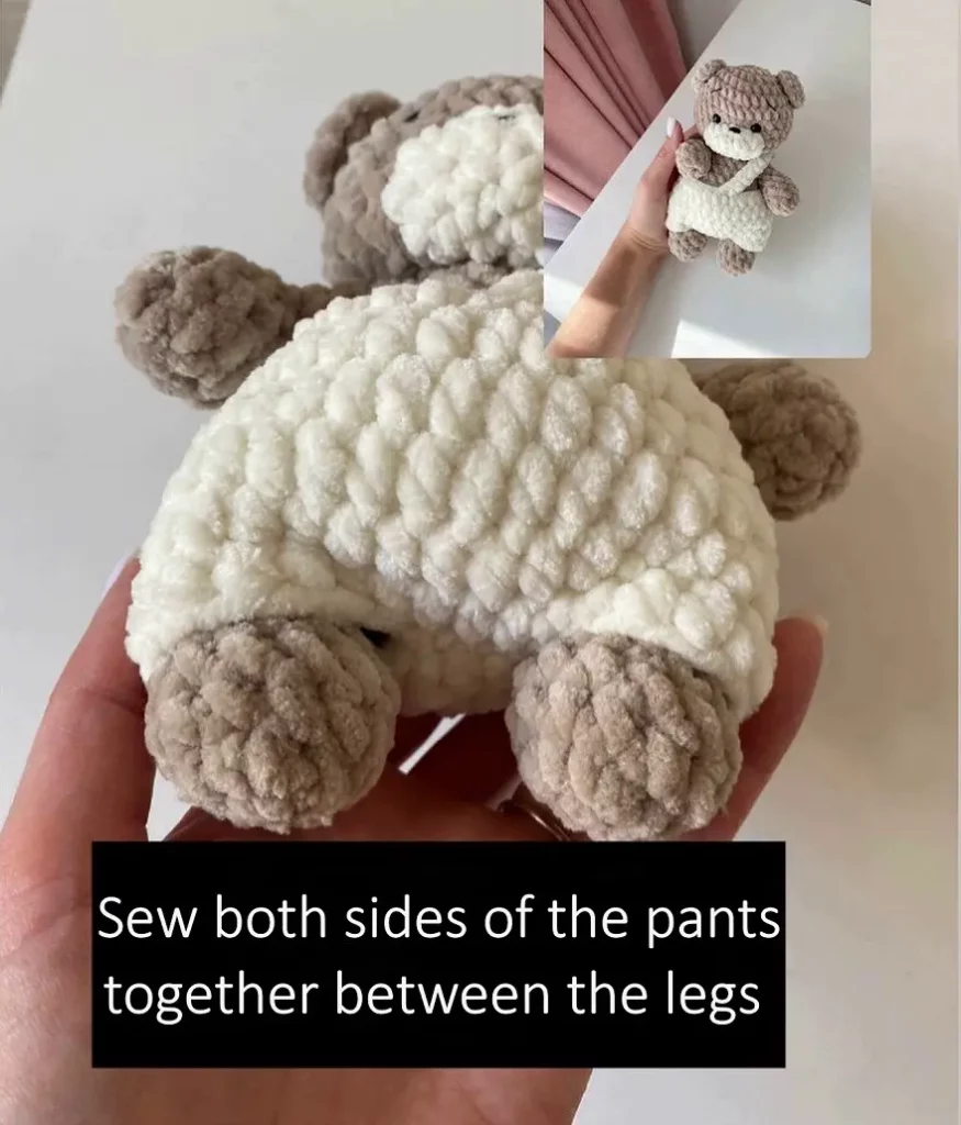 Crochet pants for a toy