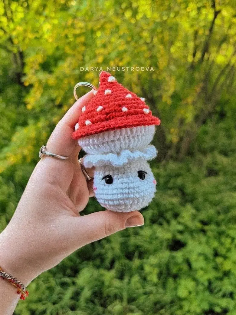 Amigurumi fly agaric mushroom
