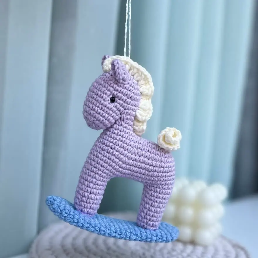 Crochet rocking horse amigurumi