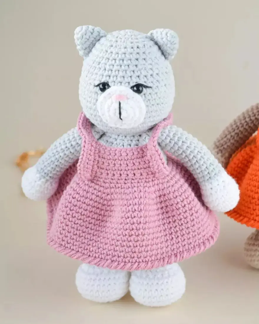 Crochet kitty in dress amigurumi Crochet kitty in dress amigurumi