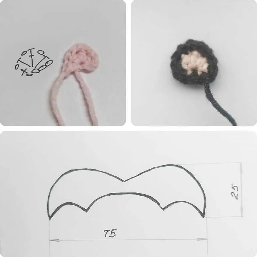 Template for bat wings