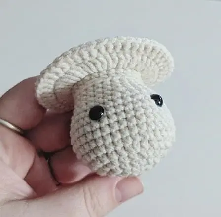 Crochet fly agaric mushroom stem