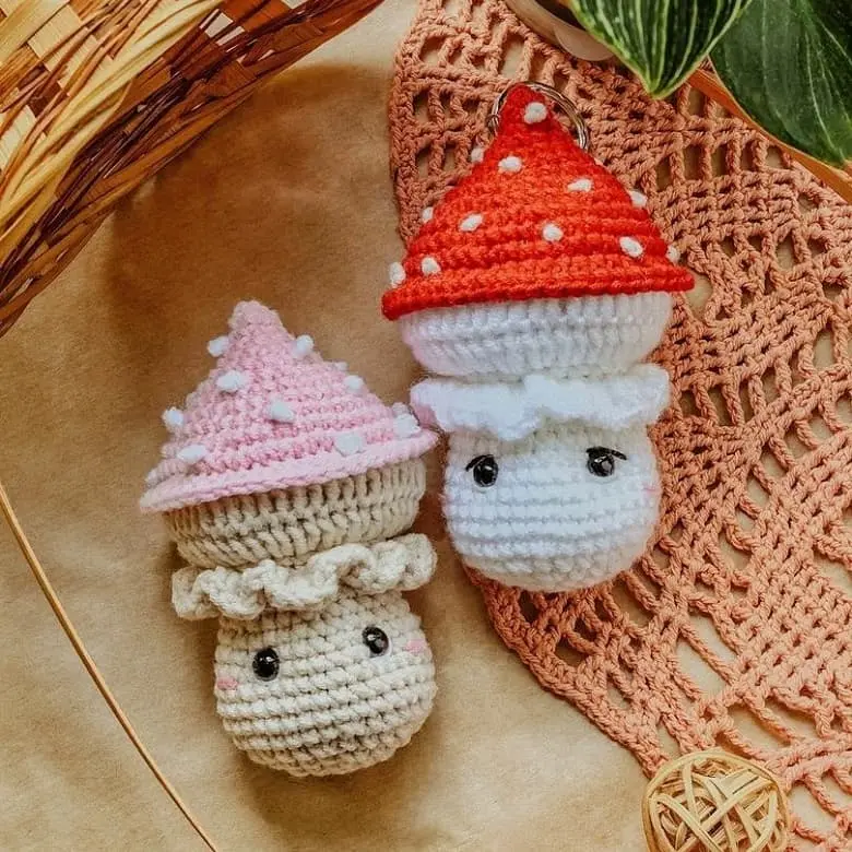 Crochet fly agaric mushroom