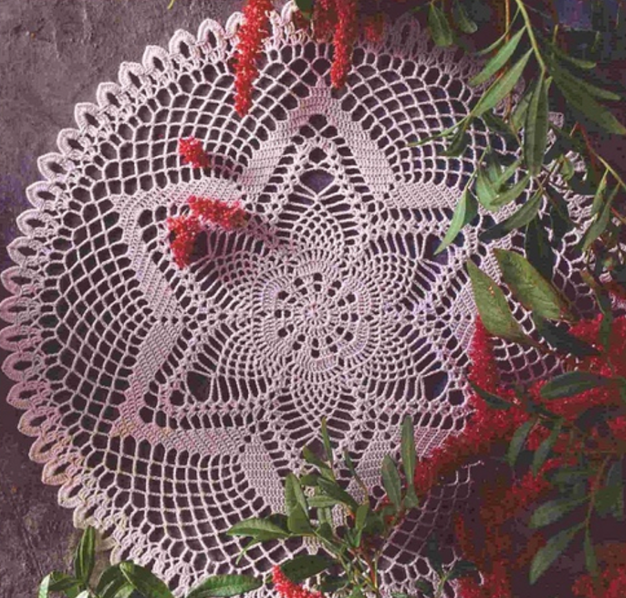 Star Mesh Doily Crochet Pattern