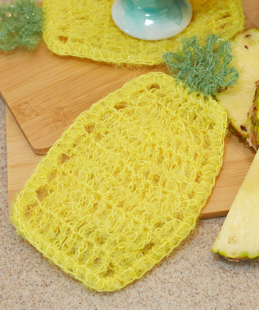 Pineapple Scrubby Dishcloth Free Crochet Pattern