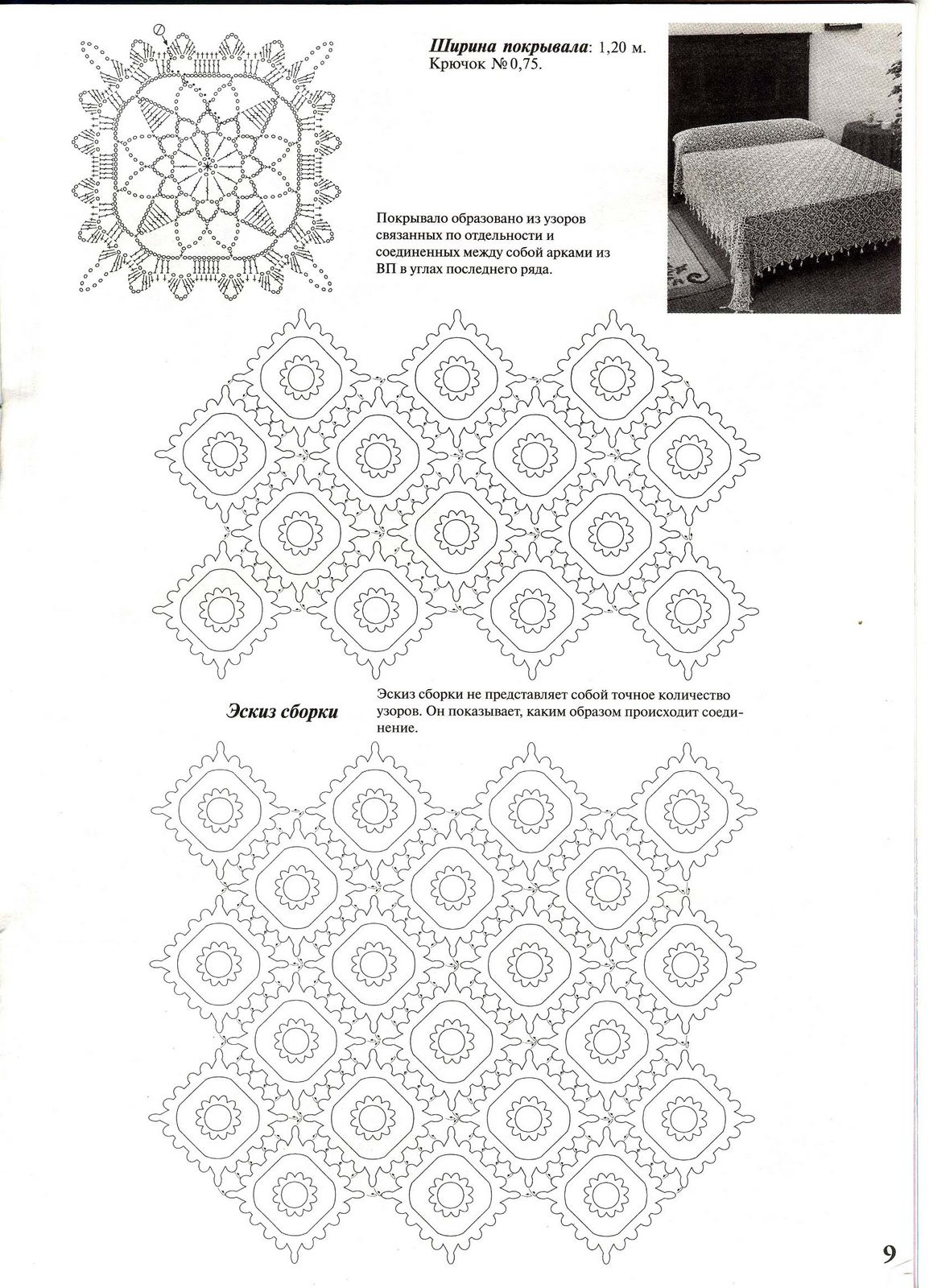 Lace Crochet Bedspread patterns 