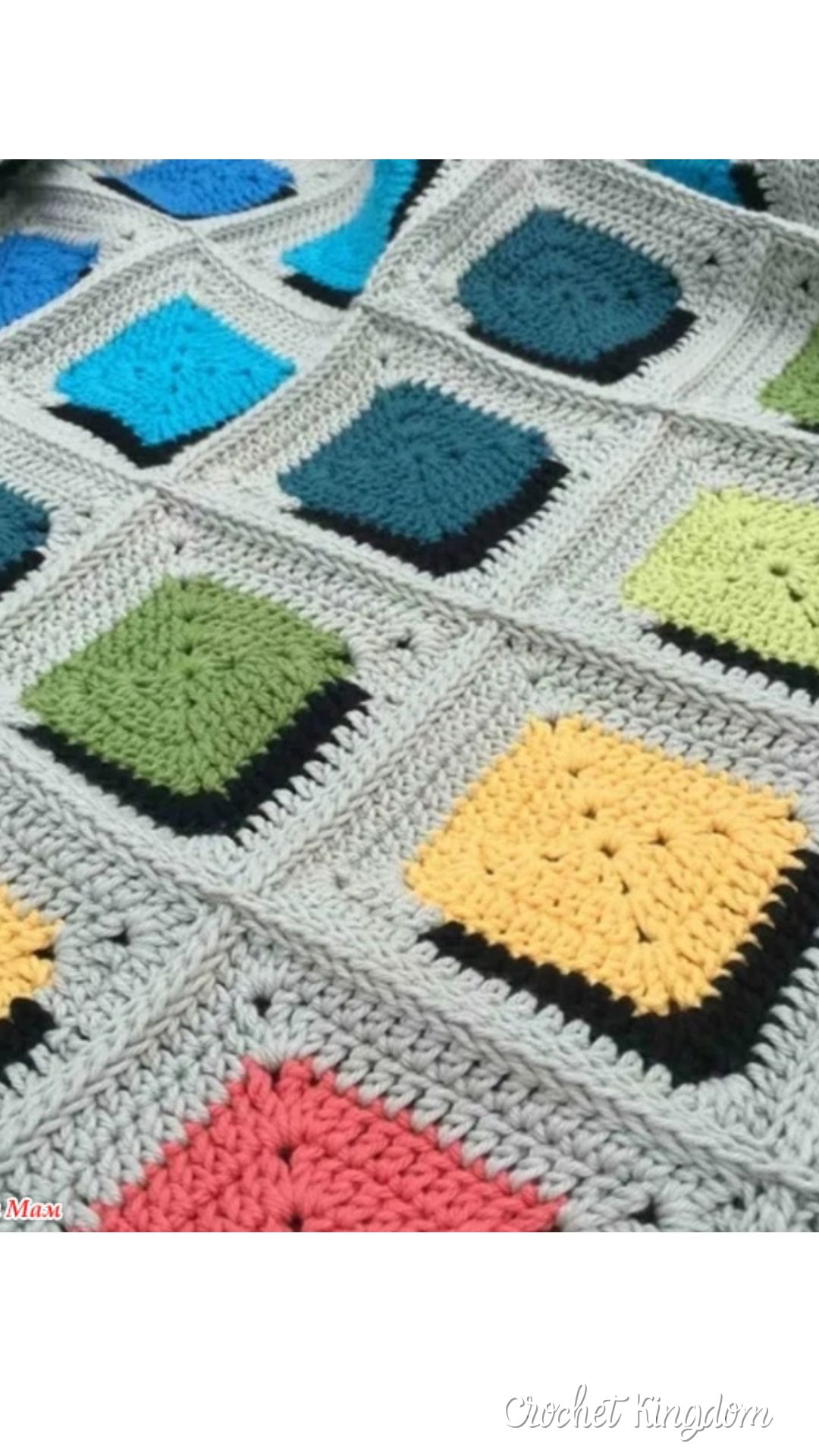 Floating Squares Crochet Blanket Pattern Free