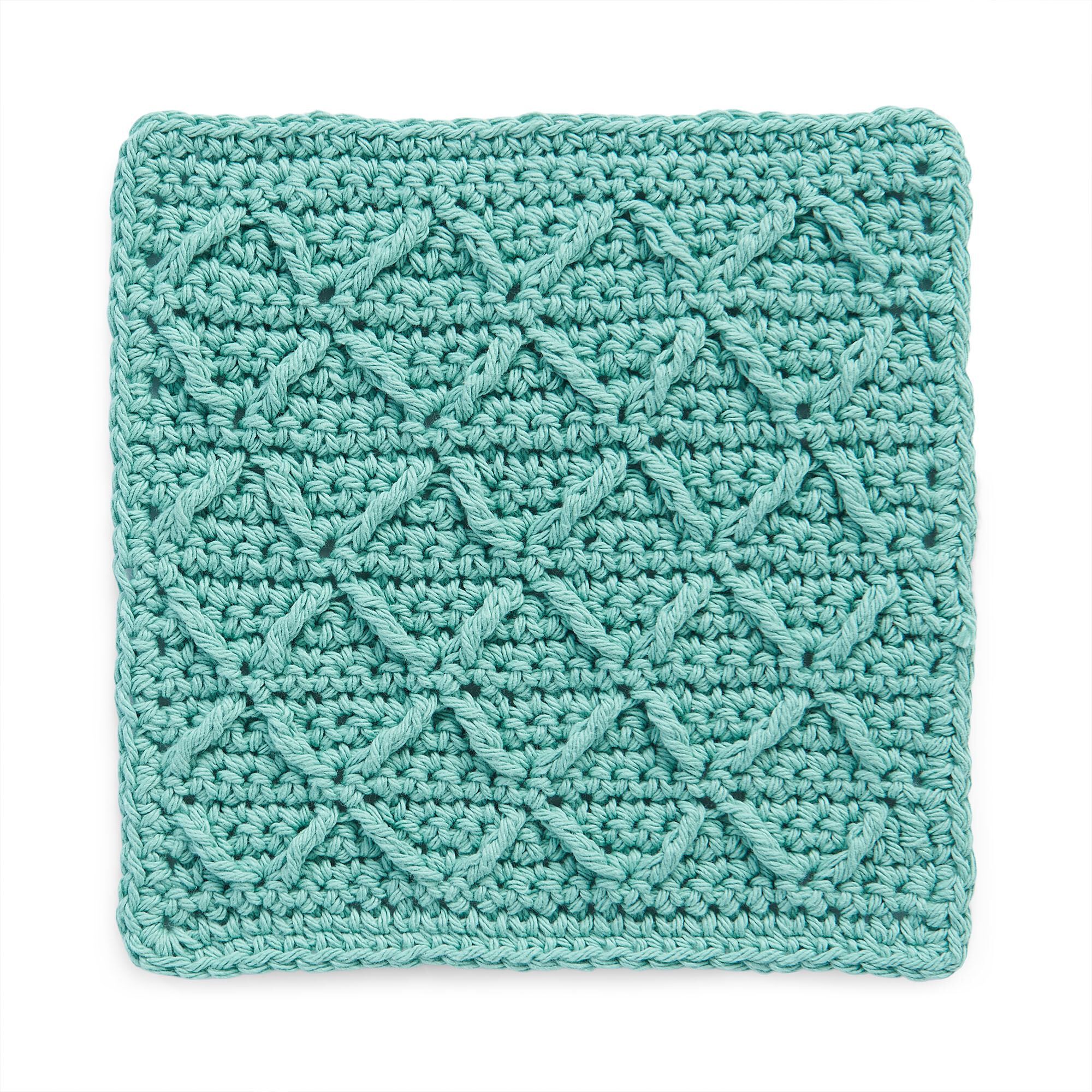 Free Crochet Pattern for a Diamonds Line Dishcloth
