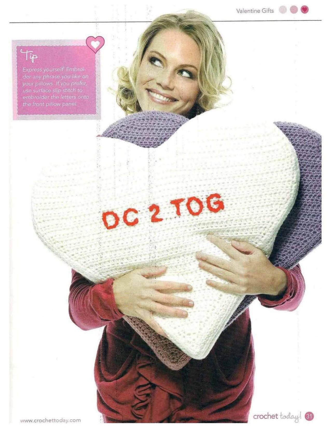 Big Crochet Heart Pattern for Valentine’s Day