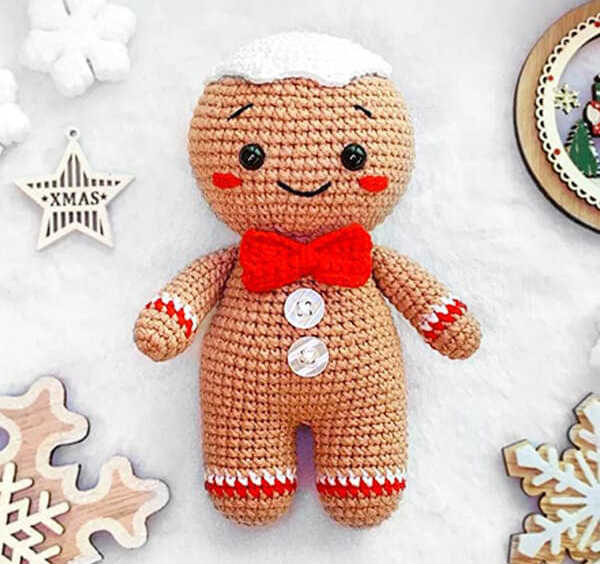 Amigurumi Cute Gingerbread Man Free Crochet Pattern