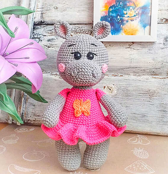 Amigurumi Cute Hippo Free Crochet Pattern