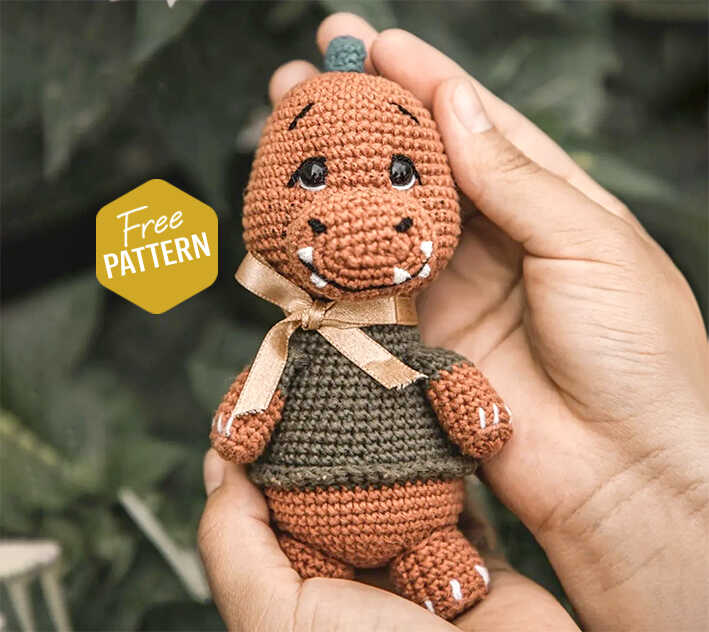 Amigurumi Jimy the Dinosaur Crochet Free Pattern