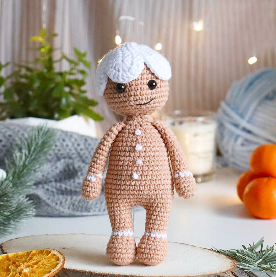 Amigurumi Gingerbread Man Crochet Free Pattern