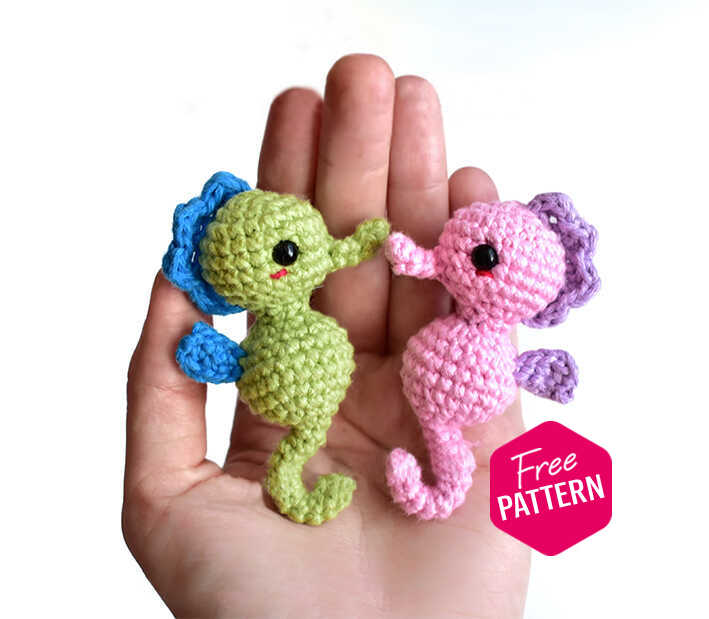 Mini Seahorse Amigurumi - Free Crochet Pattern Tutorial