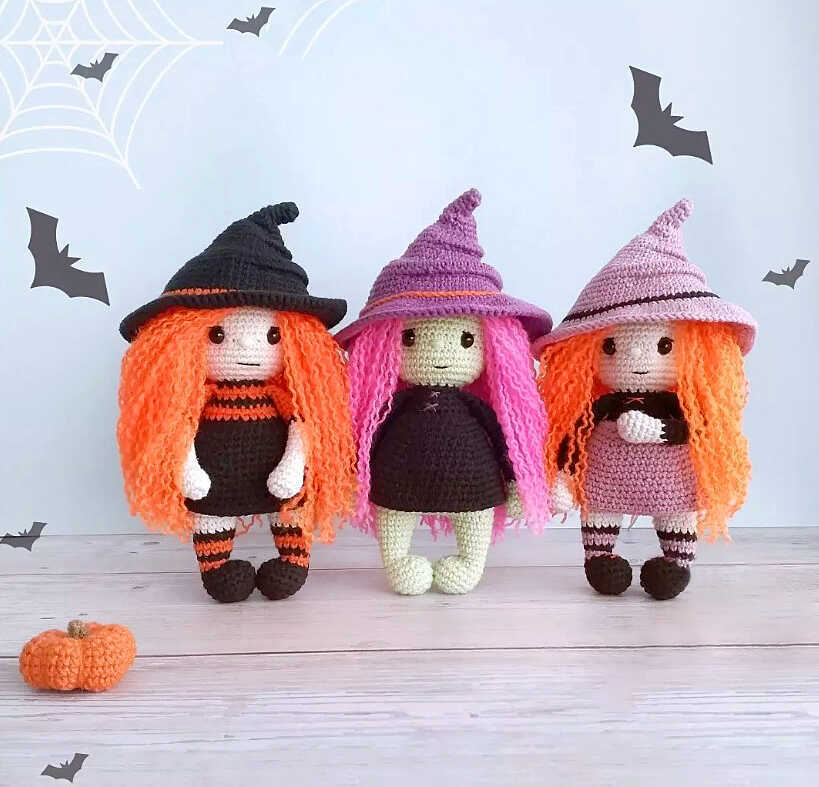 Amigurumi Halloween Witch Crochet Free Pattern