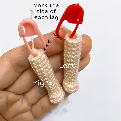 Jin Butter Crochet Amigurumi PDF Free Pattern Legs