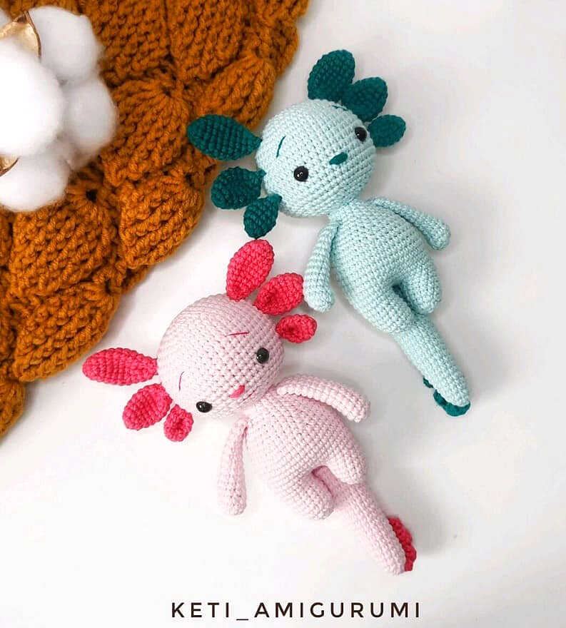 Crochet Axolotl Amigurumi Free Pattern