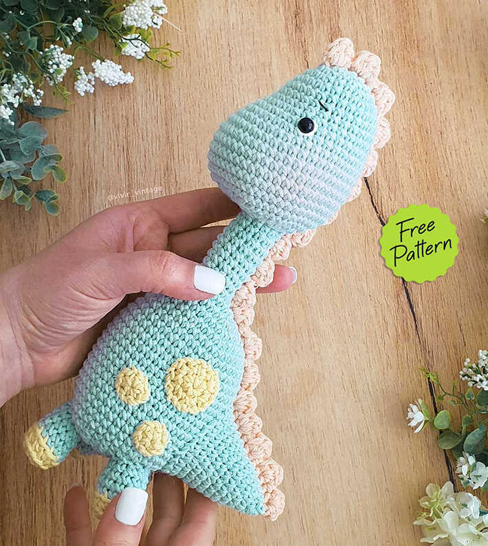 Amigurumi Cute Dinosaur Free Pattern