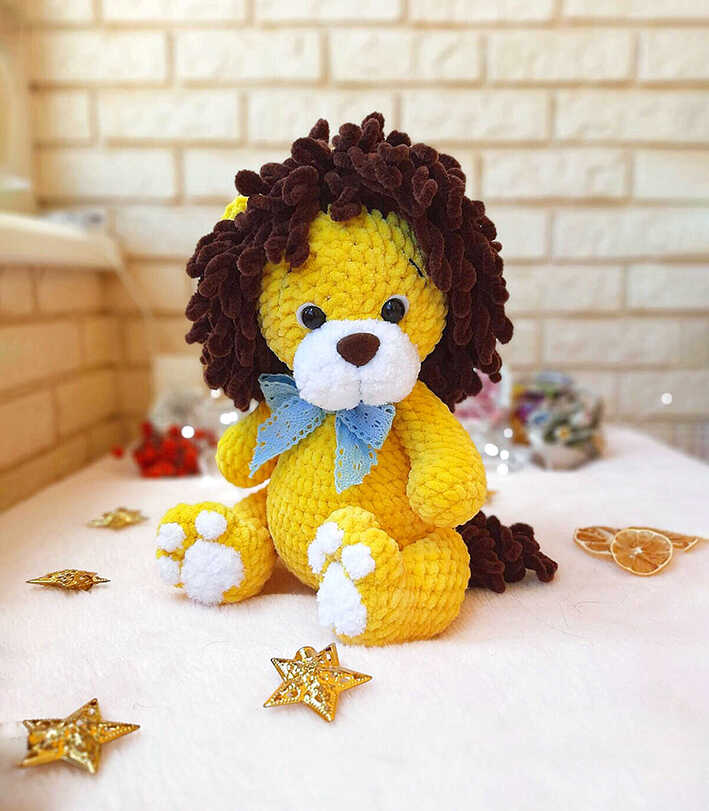 Plush Crochet Lion Amigurumi Free Pattern