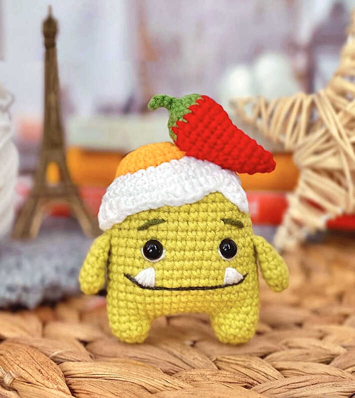 Lunch the Monster Amigurumi Crochet Free Pattern