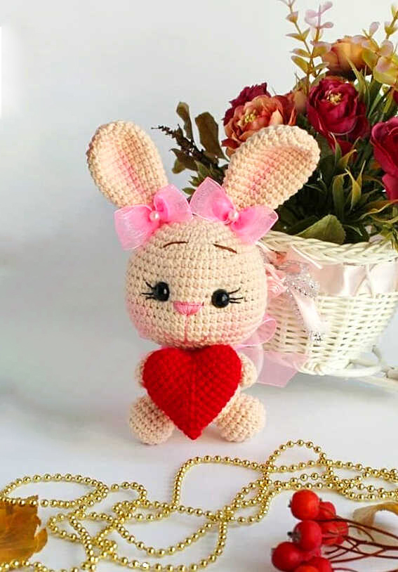 Amigurumi Valentine Bunny Crochet Free Pattern