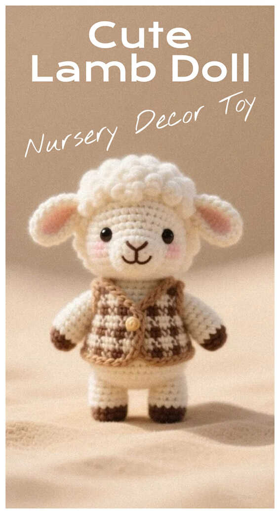 cute lamb crochet plush sweet sheep amigurumi gift idea