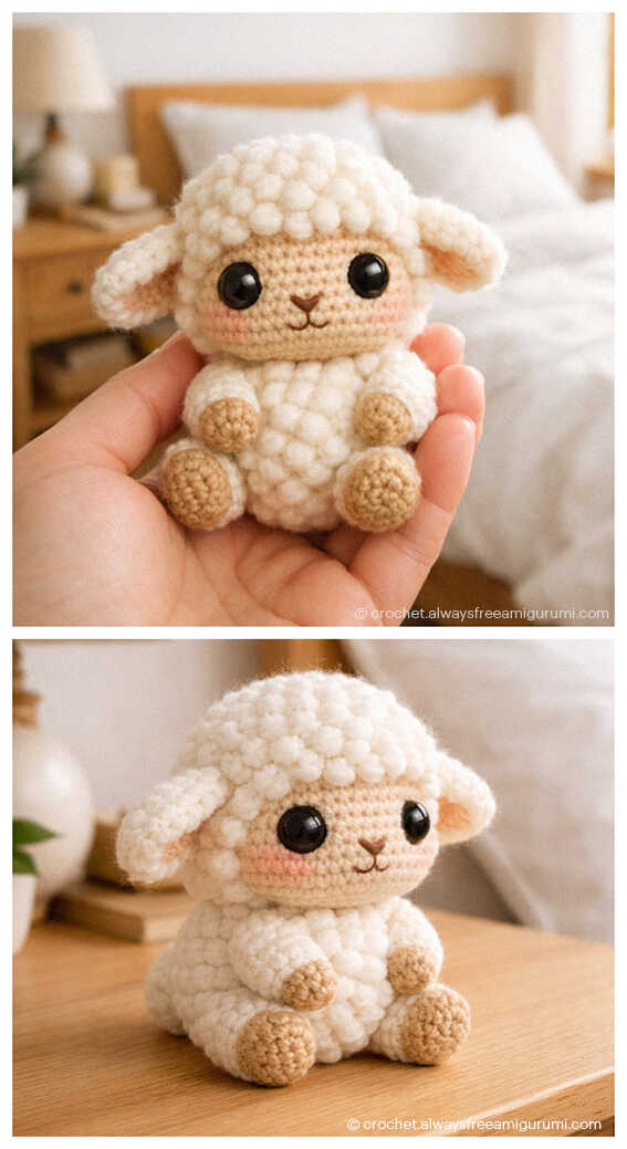 little lamb crochet plush adorable sheep amigurumi toy idea