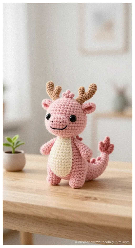 dragon amigurumi crochet plush cute fantasy toy idea