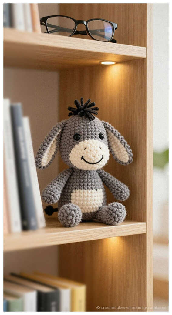 Free Donkey Amigurumi Pattern: No sew guide with clear instructions, AI generated idea.