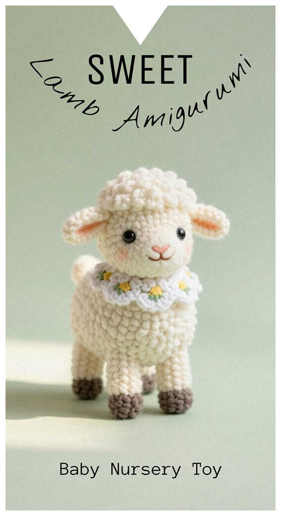 sweet lamb amigurumi crochet toy soft sheep plush idea
