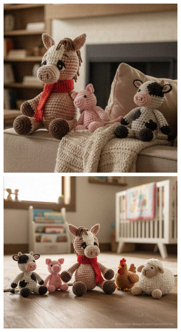 No Sew Amigurumi Pattern: Fast-track donkey project for last minute gifts, AI rendering.