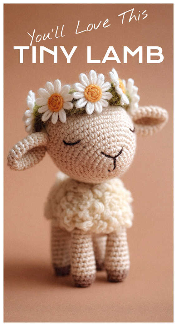 tiny lamb amigurumi crochet toy cute sheep plush idea
