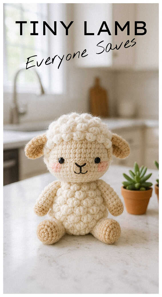 little lamb amigurumi crochet plush adorable sheep toy idea