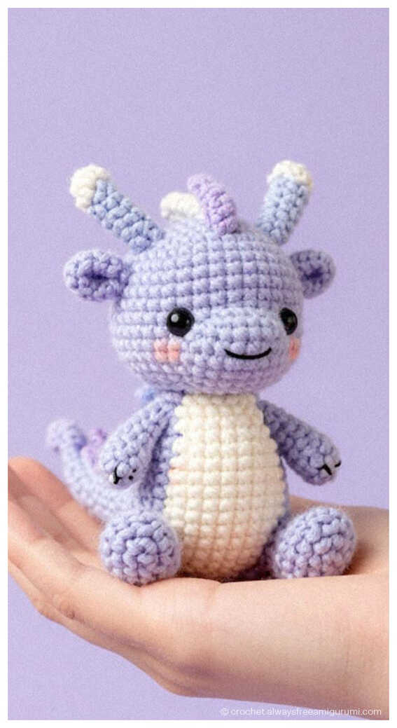 dragon amigurumi crochet toy adorable fantasy plush idea