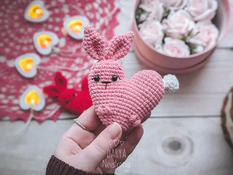 Valentine Bunny Heart Amigurumi Free Crochet Pattern