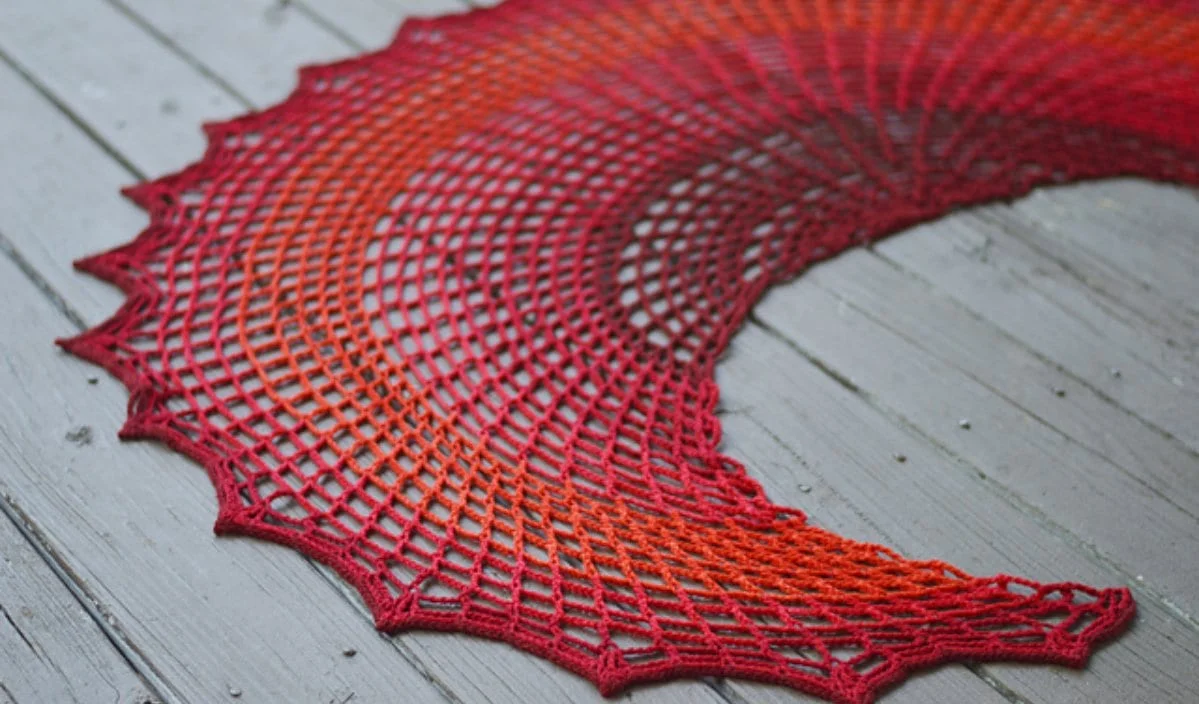 Sunset On Fire Shawl