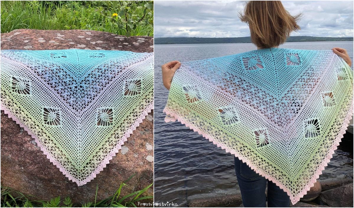 Sunset Orchid Shawl